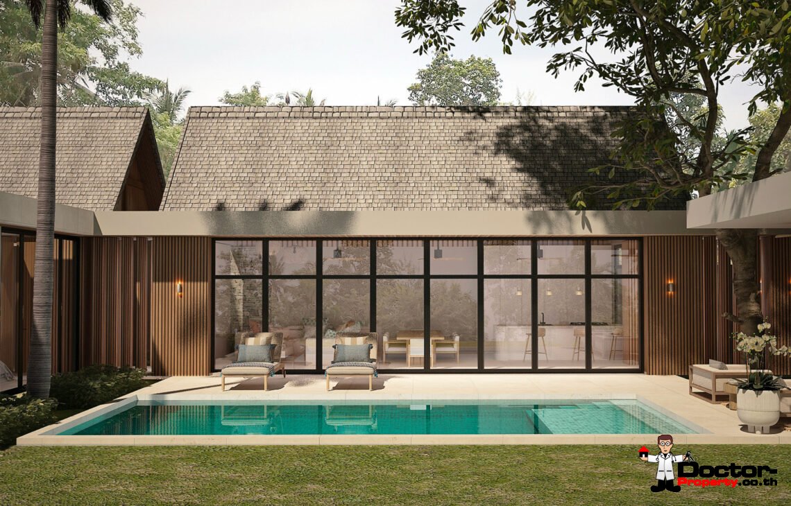 Modern 3 Bedroom Pool Villa in Bang Rak, Koh Samui – For Sale